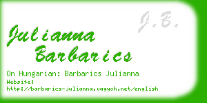 julianna barbarics business card